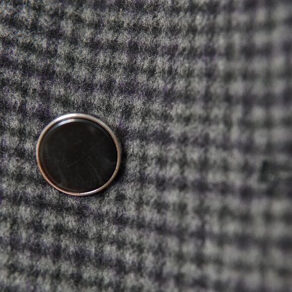 Club Monaco Jemma Plaid Wool Blend Coat XS Charcoal - Picture 9 of 14